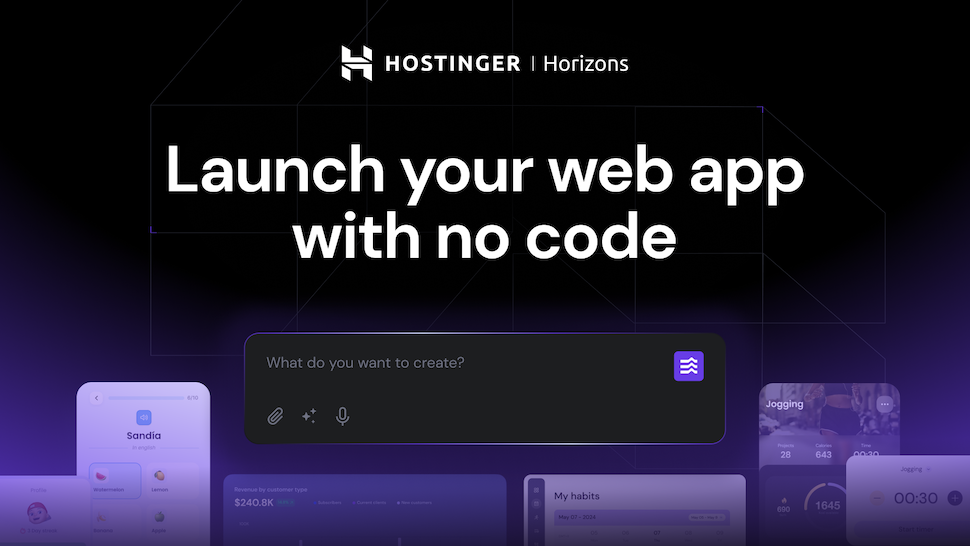 Hostinger wants you to start building web apps, no coding