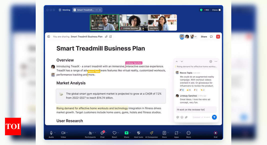 Zoom Launches AI-Powered Docs to Compete with Google and