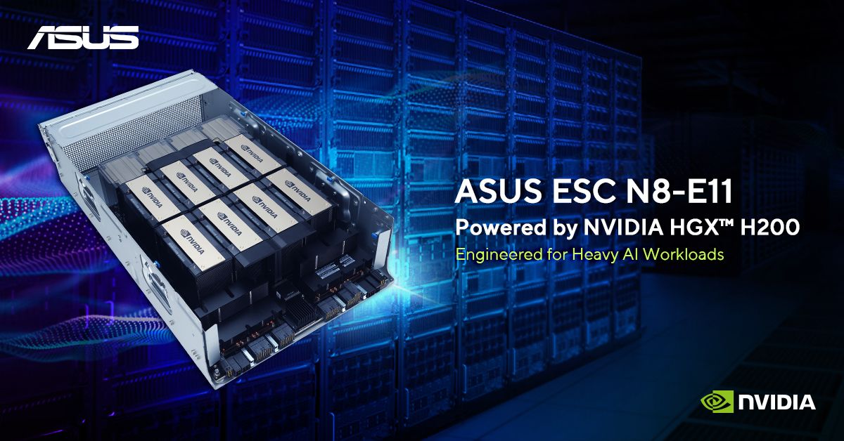 ASUS Unveils Cutting-Edge AI Servers with NVIDIA H200 GPUs