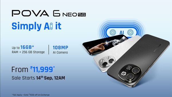 Tecno Unveils POVA 6 Neo: A 5G Powerhouse with AI Features