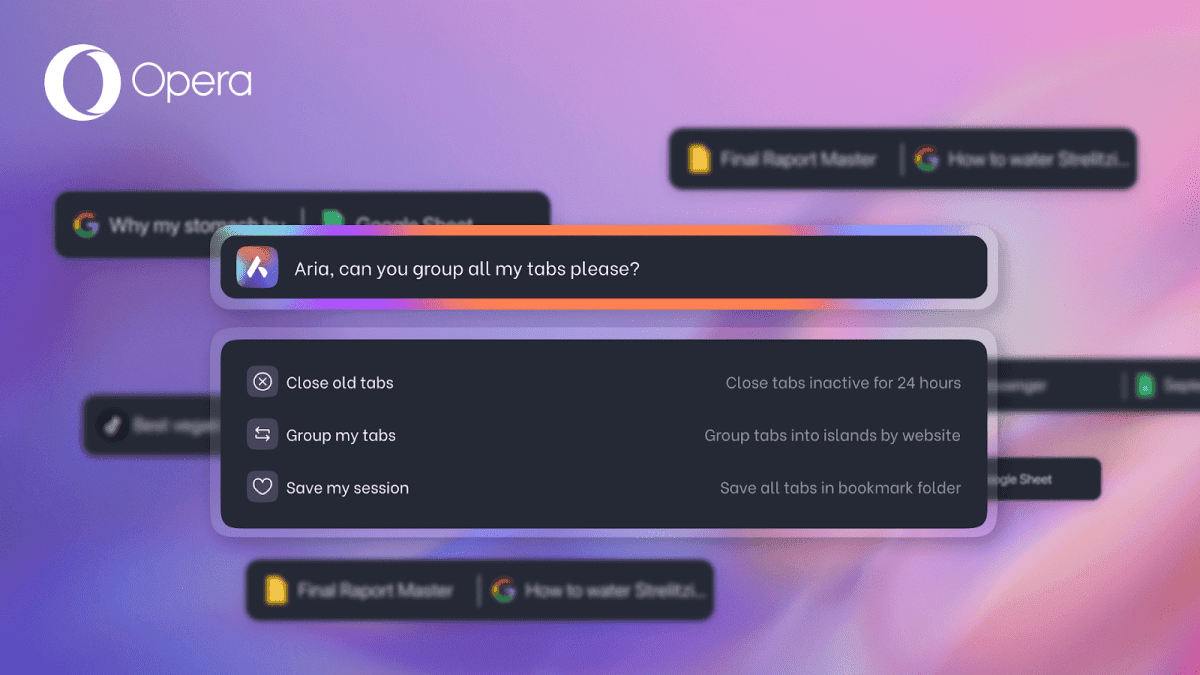Opera Introduces AI-Powered Tab Management Feature in
