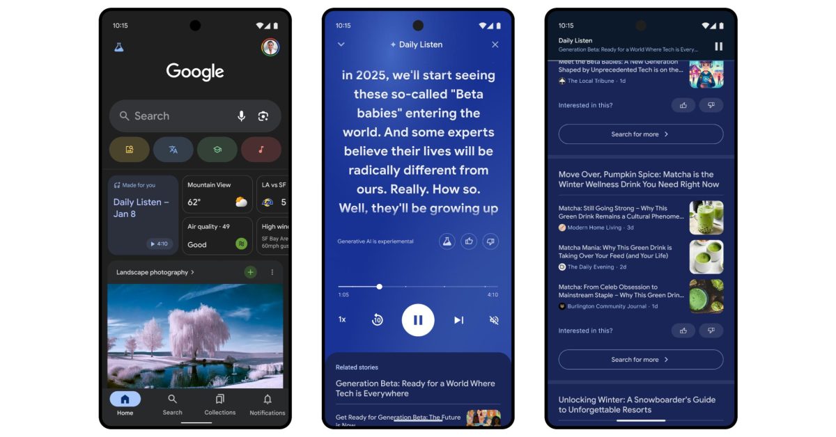 Google Introduces 'Daily Listen': AI-Powered Personalized