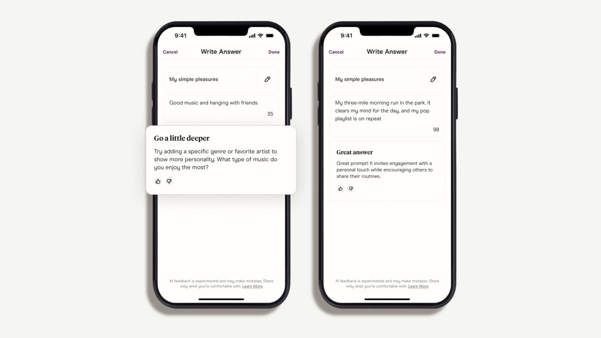 Hinge Introduces AI-Powered 'Prompt Feedback' to Enhance