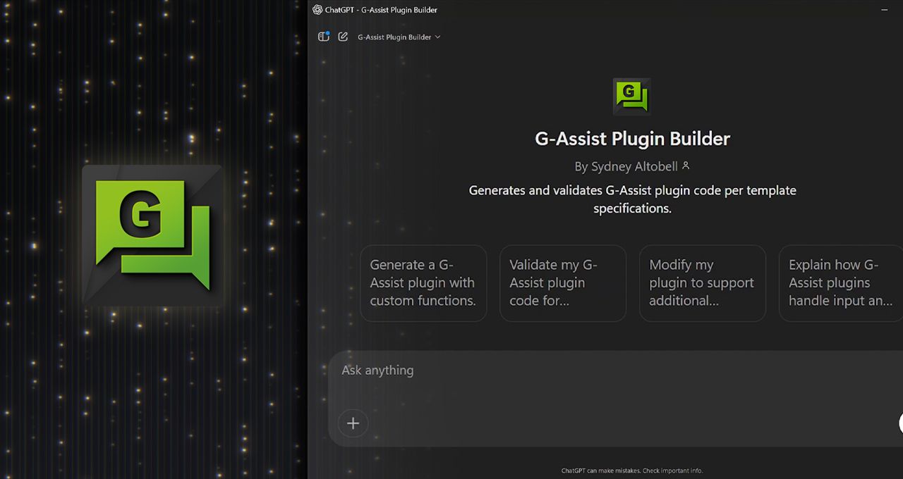 Nvidia Expands G-Assist AI with Customizable Plug-in