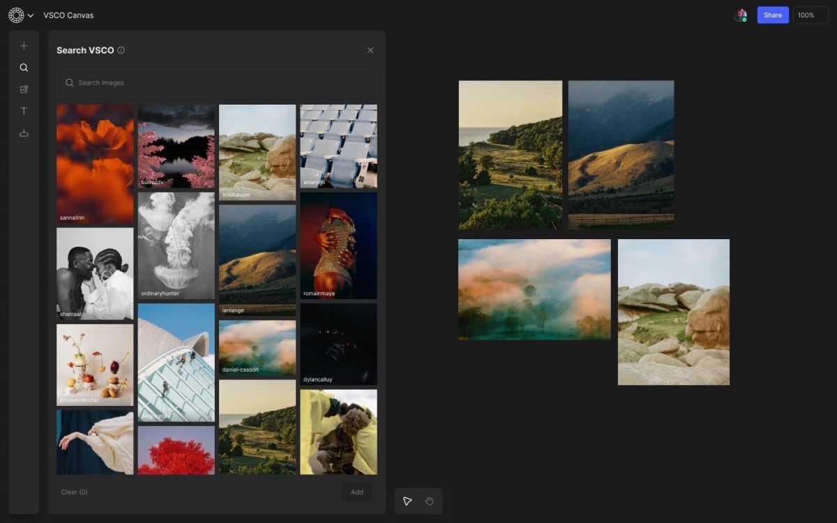 VSCO Launches AI-Powered Collaborative Moodboard 'Canvas'