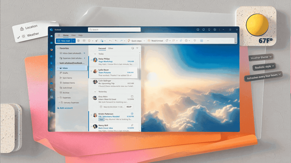 Microsoft Introduces AI-Powered Dynamic Themes for Outlook