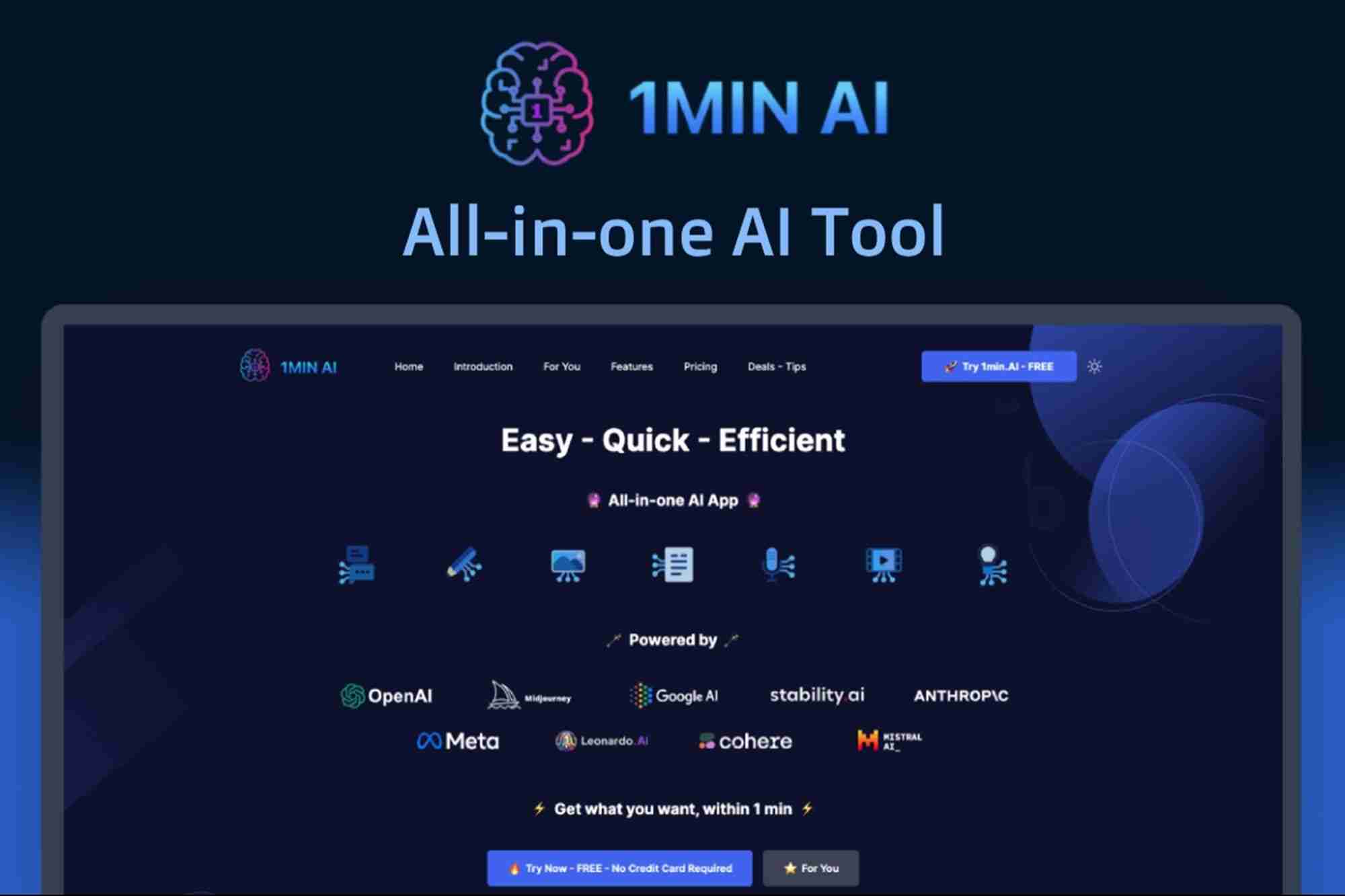 1minAI: A Comprehensive AI Platform Offering Lifetime