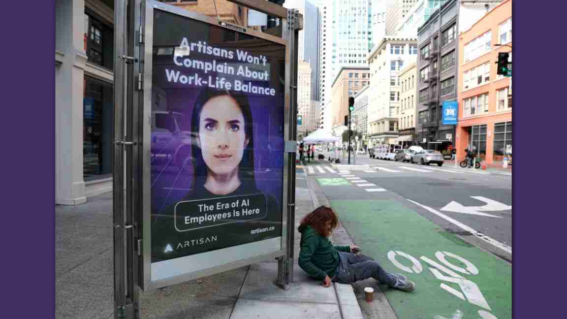 AI Startup's "Stop Hiring Humans" Ad Campaign Sparks