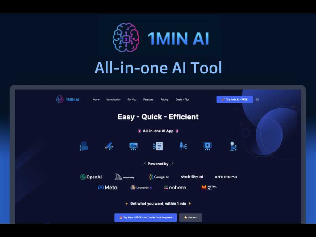 1minAI: The All-in-One AI Platform Challenging ChatGPT's