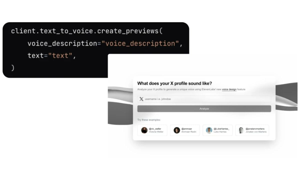 This ElevenLabs AI Tool Can Create a Unique Voice Based on