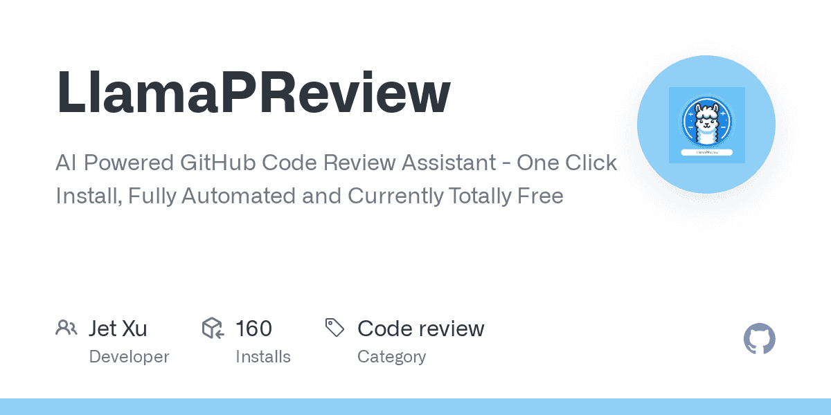 LlamaPReview - GitHub Marketplace