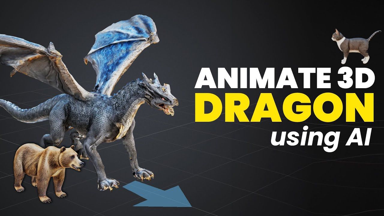 How to model, rig and animate 3D animals with AI