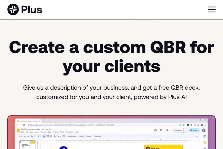 Plus AI QBR Image