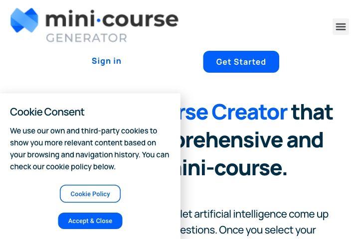 Mini Course Generator Image