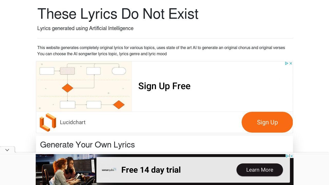 AI Lyrics Generator Image
