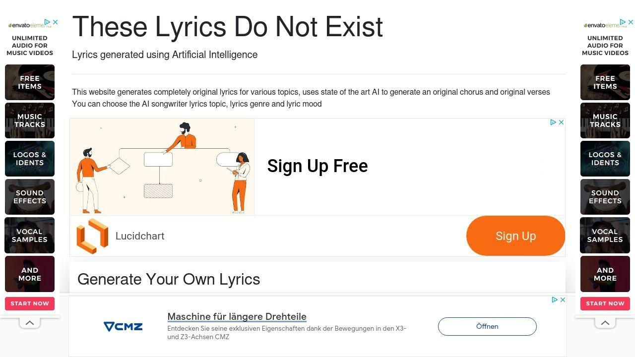 AI Lyrics Generator Image
