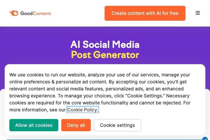 AI Social Media Post Generator | SEMRUSH Image