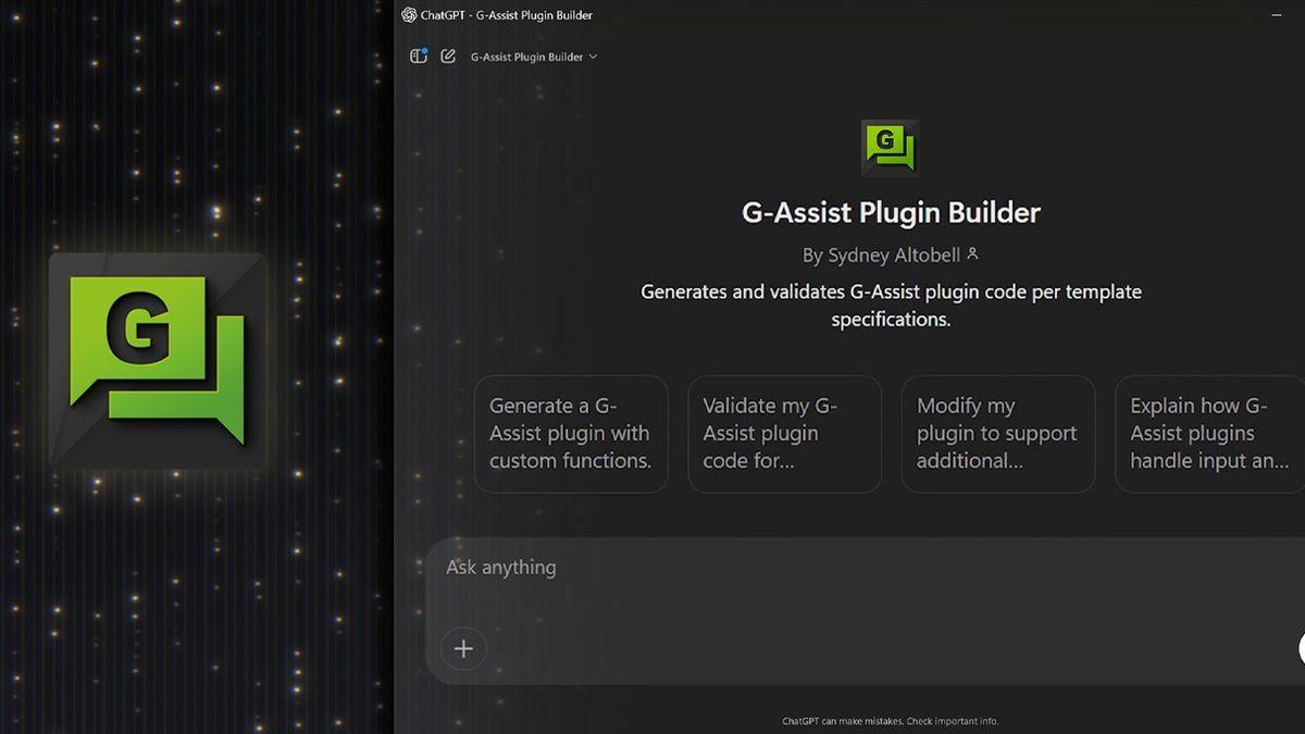 Nvidia Expands G-Assist AI with Customizable Plug-in