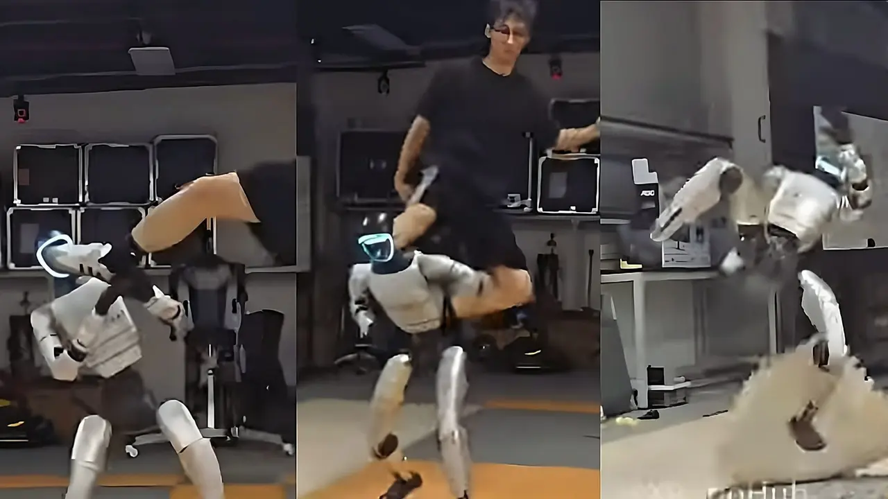 China's Humanoid Robot G1 Withstands 'Violence Test' in