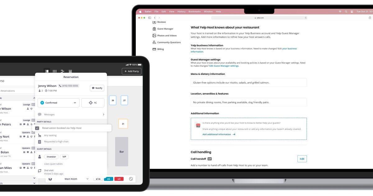 Yelp Introduces AI-Powered Host and Receptionist Tools for