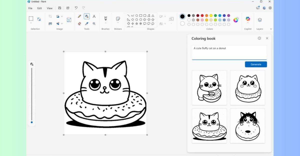 Microsoft Paint and Notepad gain AI coloring books and