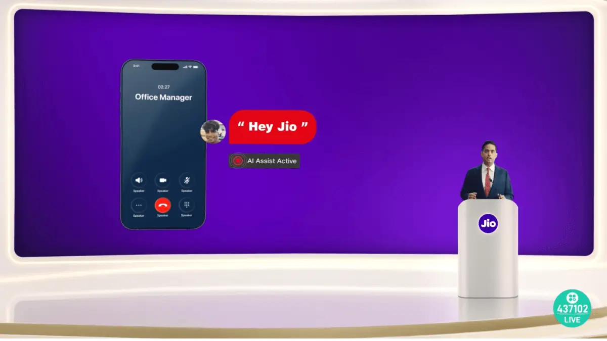 Reliance Jio unveils AI Call Agent at 49th AGM, bringing voice assistant to 500 million users