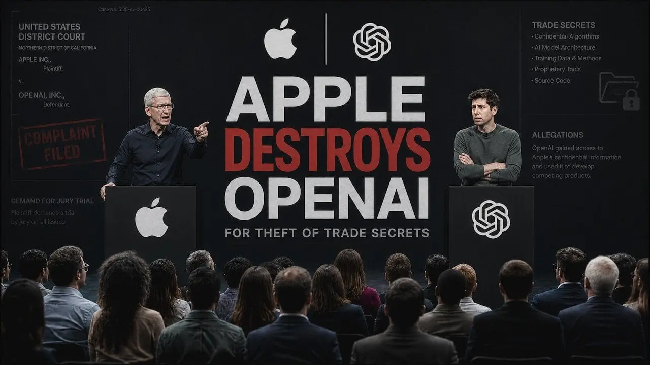 Apple sues OpenAI over 400 poached engineers and alleged theft of proprietary technology