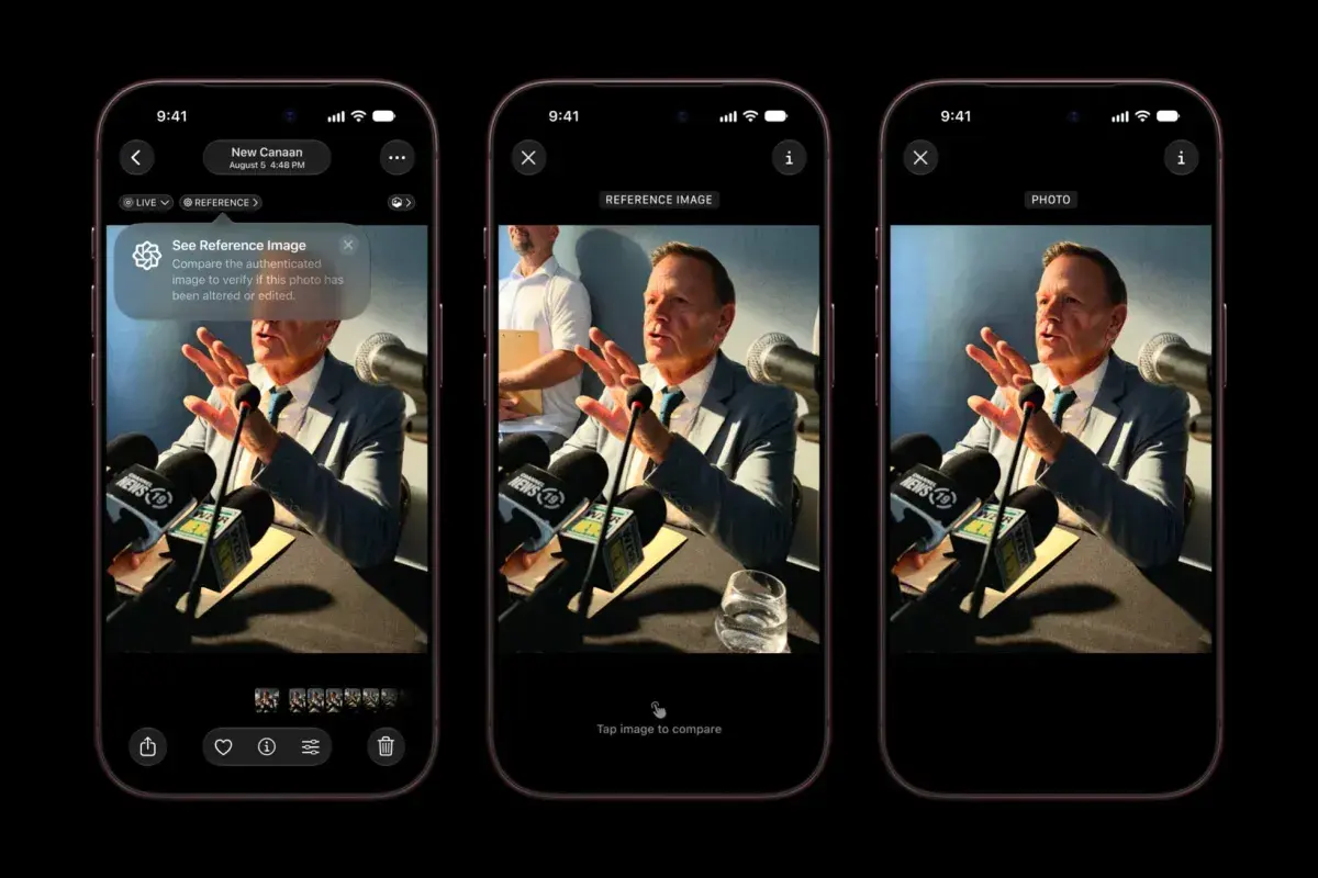 Apple Reference Image Lets iPhone 18 Pro Users Prove Photos Aren't AI-Generated
