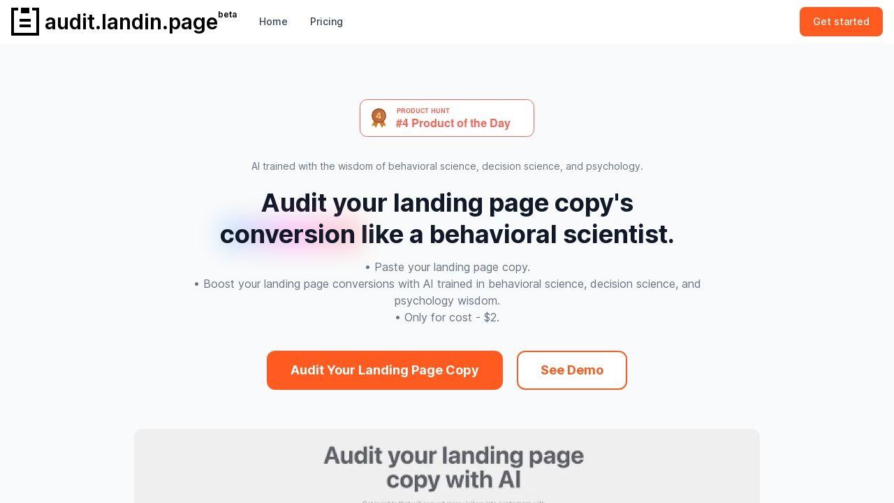 Audit Landin Page Image
