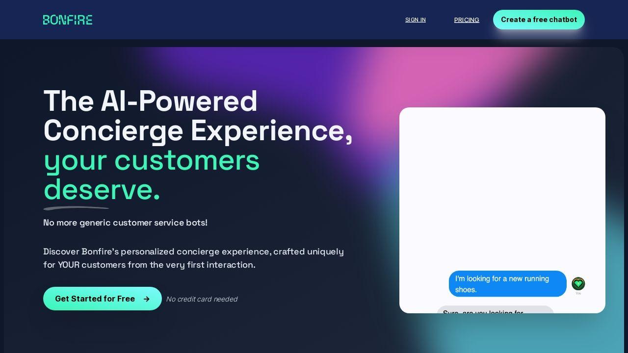 Bonfire - AI-Powered Concierge Bot Image