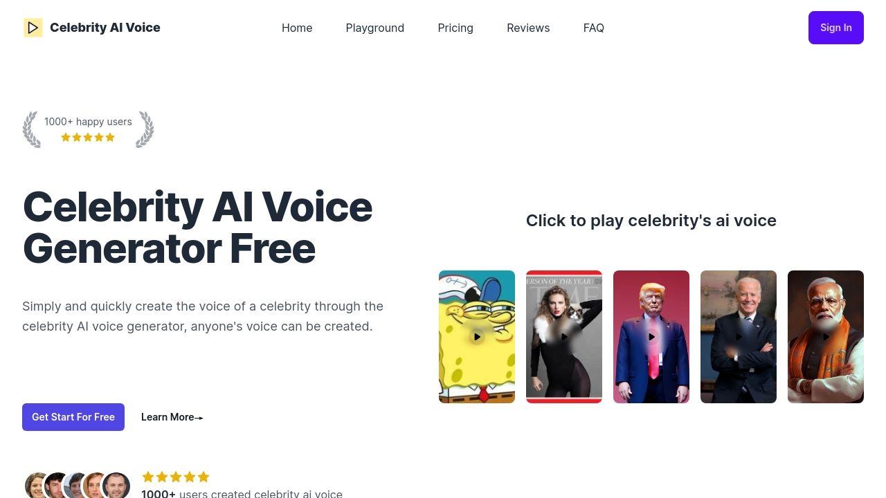 Celebrity AI Voice Image