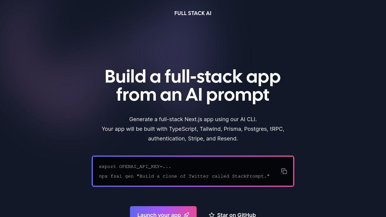 Full Stack AI Image