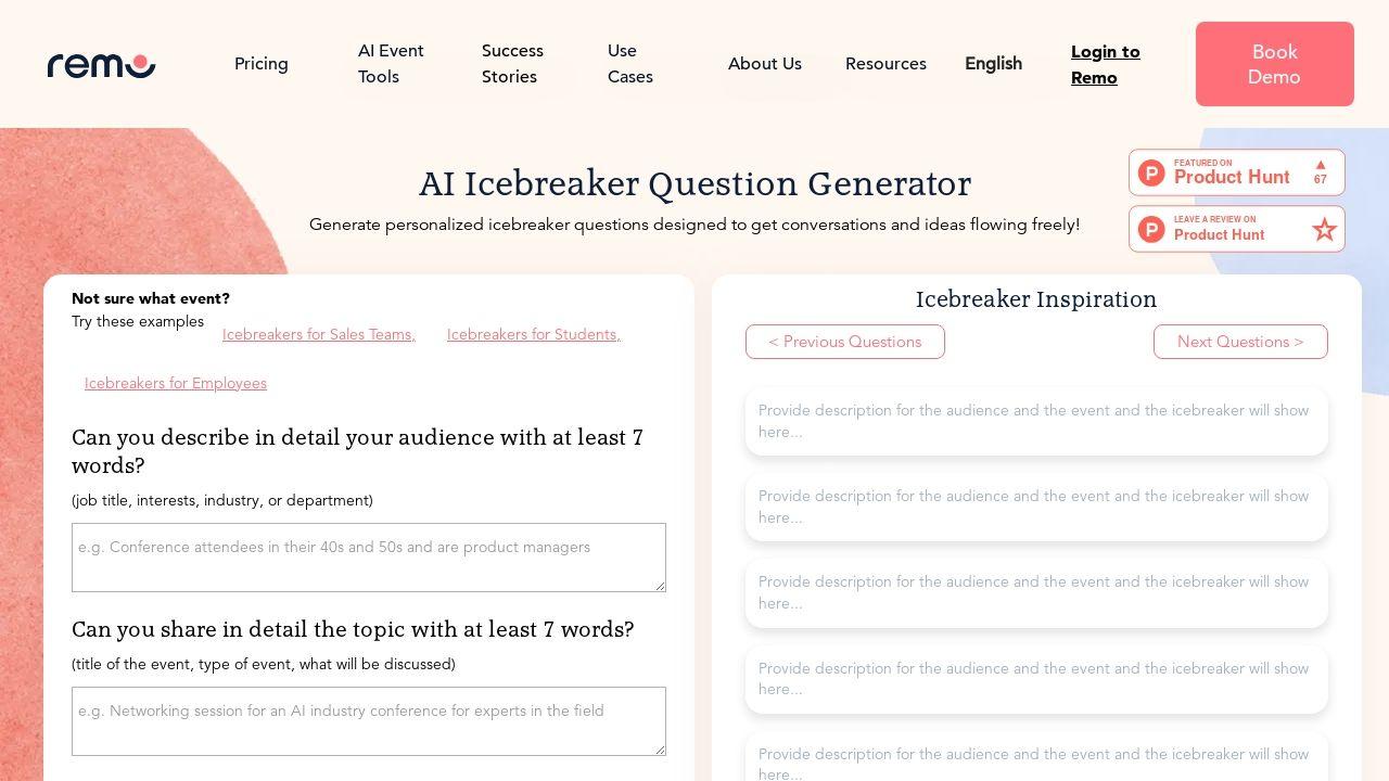 Icebreaker Question Generator Image