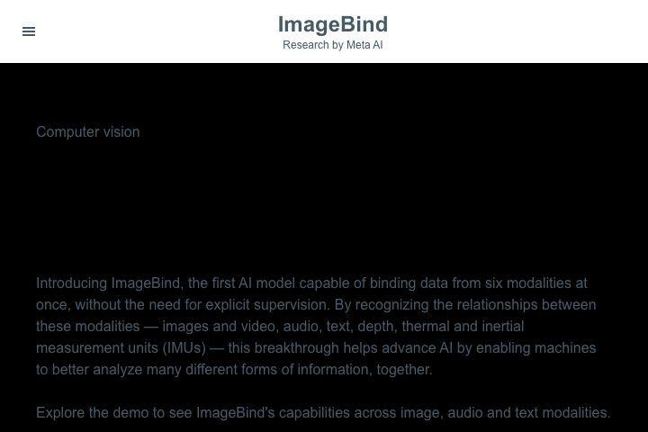 ImageBind by Meta Image