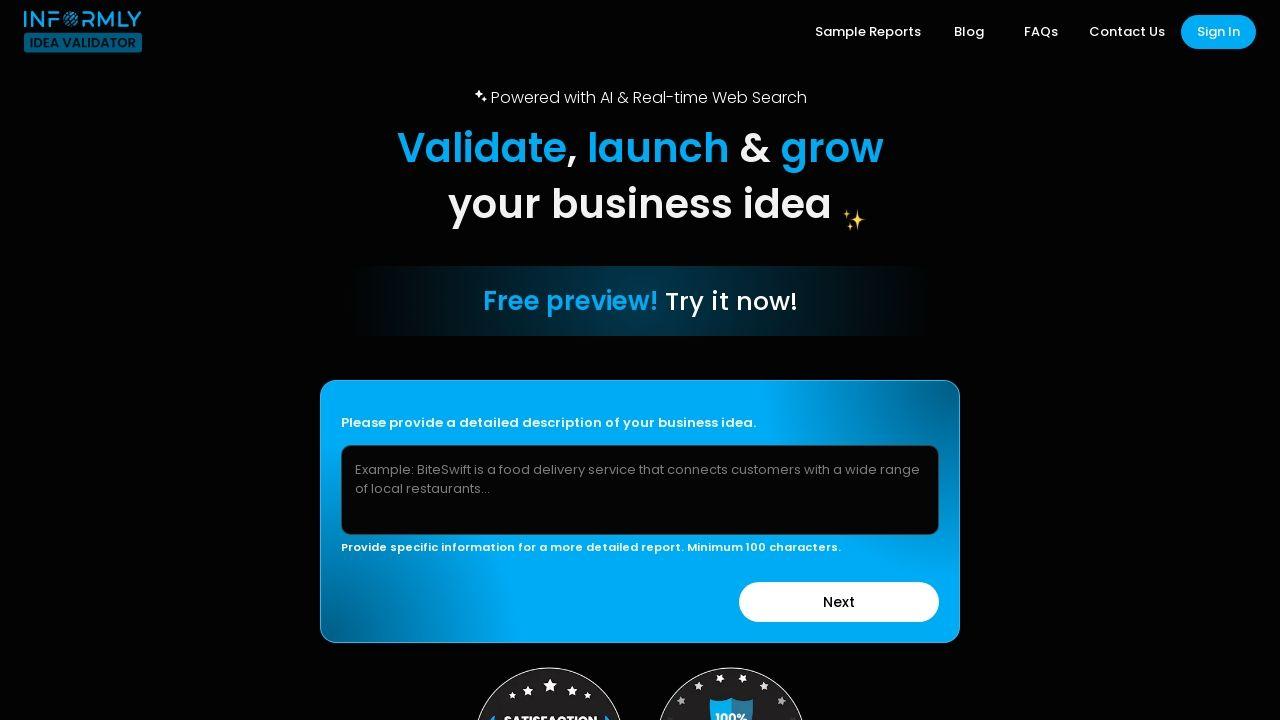 Informly Idea Validator Image