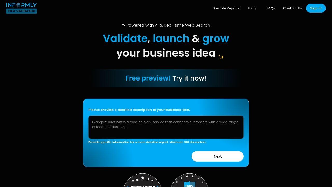 Informly Idea Validator Image