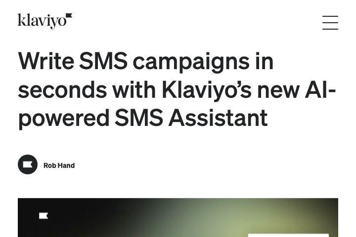 Klaviyo SMS Assistant Image
