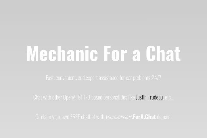 Mechanic For a Chat Image