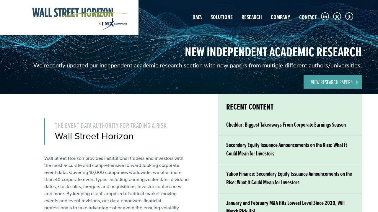 Wall Street Horizon Image