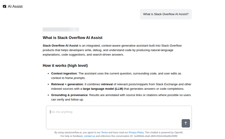 Stack Overflow AI Assist Launches for Developers