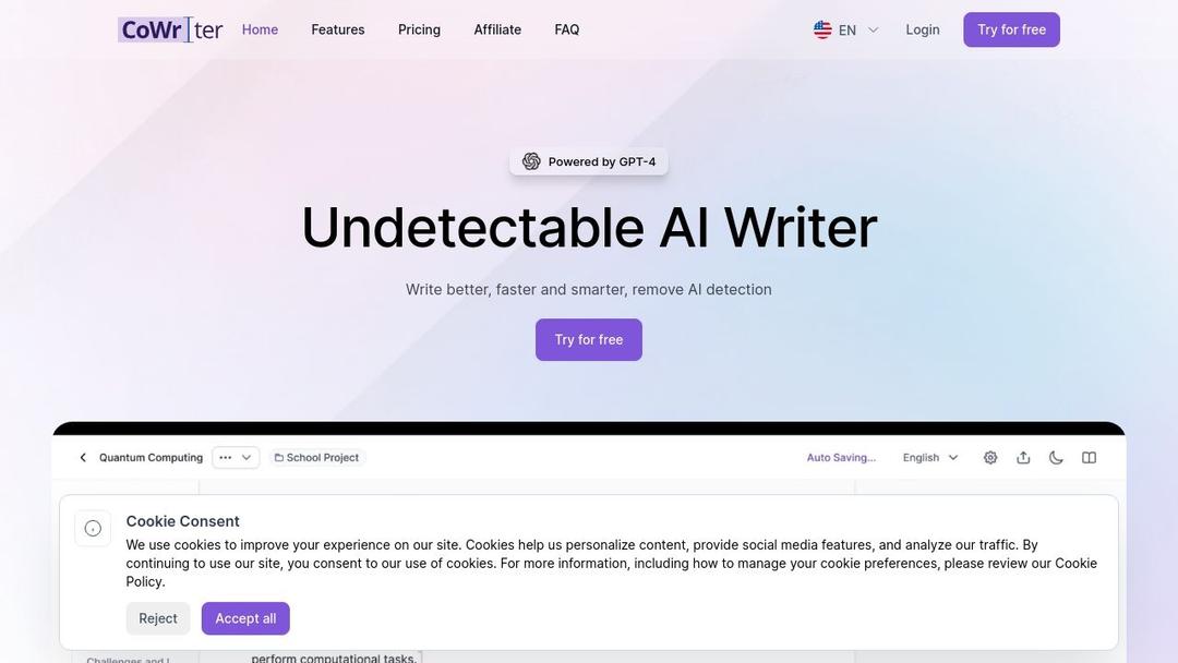 Co Scriptwriter CoWriter AI