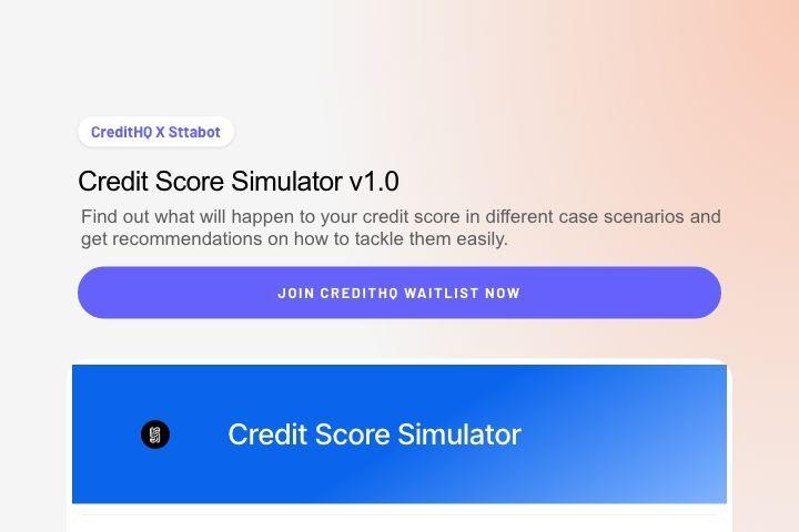 Credit Score Simulator AI